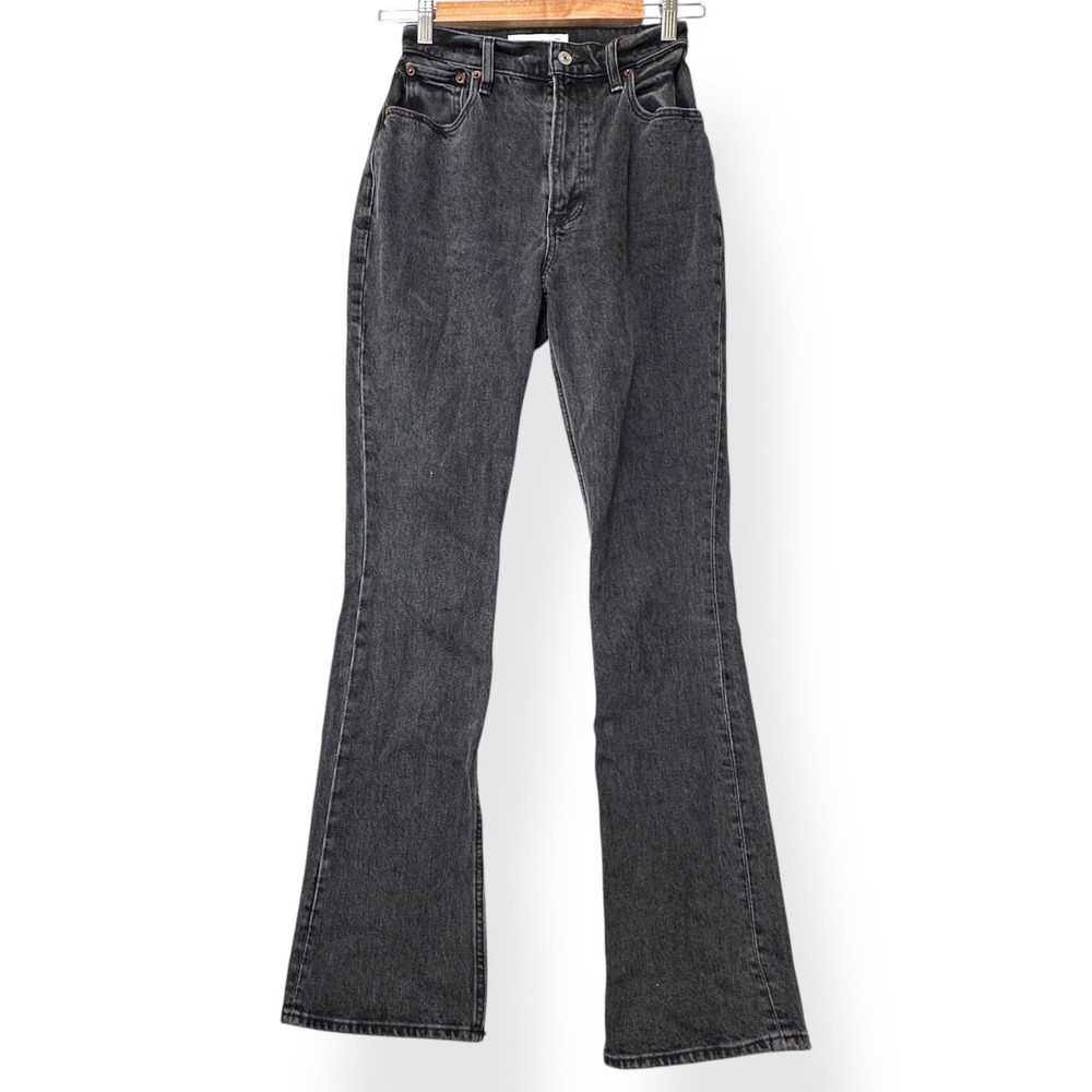 Abercrombie & Fitch 70s Vintage Flare Jeans 24/00R Black Ultra High Rise‎ Curve